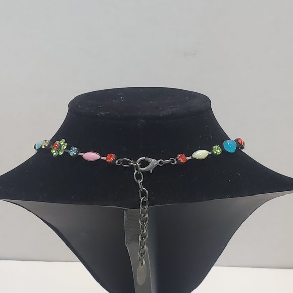 Atlantis Berline Germany Vintage Gemstone Flower Necklace - Picture 7 of 11